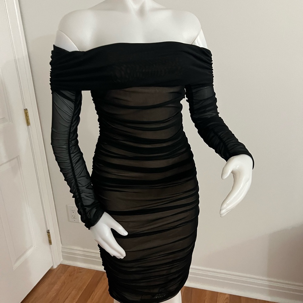 Elegant Black Off-Shoulder Dress